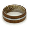 Wood, Deer Antler Sleeve 6.5mm Comfort-Fit Matte Titanium Band