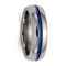 Edward Mirell Titanium Blue-Anodized Center 7mm Comfort-Fit Band