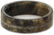 Deer Antler, Buckeye Burl Wood 6.5mm Comfort-Fit Titanium Band, Size 15.25