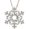 Diamond Snowflake Pendant Necklace in 14k White Gold, 16" (3/8 Cttw)