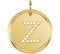 Diamond Initial "Z" Round Pendant, 18k Yellow Gold-Plated Sterling Silver (.08 Ctw, Color GH, Clarity I1)