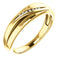 Men's 7-Stone Diamond Wedding Band, 14k Yellow Gold (.08 Ctw, Color G-H, SI2-SI3 Clarity) Size 11