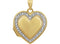 14k Yellow Gold, 14k White Gold Two Tone Heart Locket