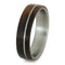 Koa Wood 6.5mm Comfort-Fit Matte Titanium Wedding Band