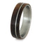 Koa Wood, Titanium Pinstripe 6.5mm Comfort-Fit Matte Titanium Band