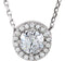 19-Stone Diamond Halo 14k White Gold Pendant Necklace, 16" (.33 Cttw)