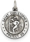 Sterling Silver St. Christopher US Navy Medal Pendant (25X20 MM)