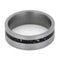 Black Stardust 7mm Comfort-Fit Brushed Titanium Wedding Band, Size 10.25