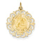 14k Yellow Gold Our Lady Of Lourdes Medal Pendant (24X19MM)