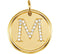 Diamond Initial "M" Round Pendant, 18k Yellow Gold-Plated Sterling Silver (0.125 Ctw, Color GH, Clarity I1)