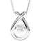 Mystara Diamond Teardrop Pendant 14k White Gold Necklace, 18" (3/8 Cttw)