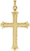 Men's 14k Yellow Gold Cross Pendant (33x23.5MM)