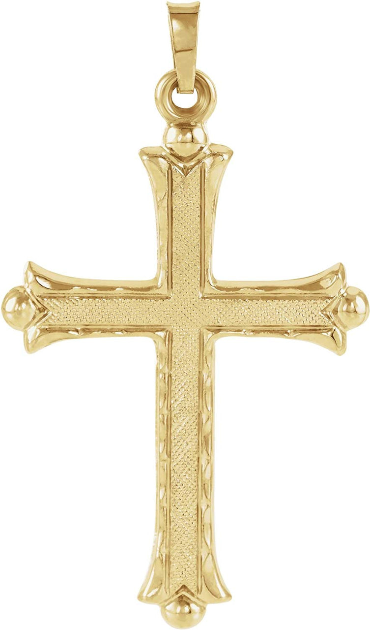 Men's 14k Yellow Gold Cross Pendant (33x23.5MM)