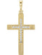 Diamond Cross Pendant, 14k Yellow Gold (.08 Ctw, Color G-H , Clarity I1)