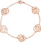 Cut-Out Flower Station Bracelet, 14k Rose Gold, 7"