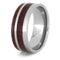 Bloodwood with Titanium Pinstripe 8mm Comfort-Fit Titanium Wedding Band