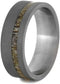 Deer Antler Cross 8mm Comfort-Fit Sandblasted Titanium Wedding Band, Size 8.5