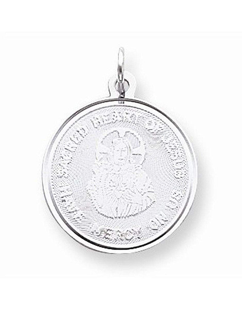 Sterling Silver Sacred Heart of Jesus Medal