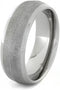 Knife Edge Frosted Titanium 7mm Comfort-Fit Titanium Band