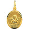 14k Yellow Gold Angel Cherub Pendant (14x12 MM)