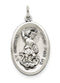 Sterling Silver Saint Michael Medal Charm Pendant (35X20 MM)