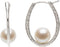 Freshwater Cultured Pearl Hoop Earrings, Sterling Silver (7.5-8mm)