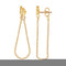 Double Bar Chain Earrings, 14k Yellow Gold