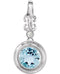 14k White Gold Aquamarine and .01 Cttw Diamond Pendant