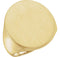 Men's Brushed Signet Ring, 18k Yellow Gold (22x20mm) Size 10