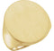 Men's Brushed Signet Ring, 10k Yellow Gold (22x20mm)