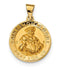 14k Yellow Gold St. Thomas More Hollow Medal Pendant (21.3X18.7MM)