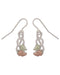 Fancy Scroll Inlaid Leaf Earrings, Sterling Silver, 12k Green and Rose Gold Black Hills Gold Motif