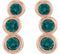 Chatham Created Alexandrite Three-Stone Ear Climbers, 14k Rose Gold