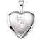 Girl's Sterling Silver 'Baptism' Cross Heart Locket Pendant