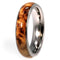 Black Ash Burl Wood Inlay 5mm Comfort-Fit Titanium Wedding Band