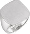 Men's Closed Back Signet Ring, Sterling Silver (20mm)