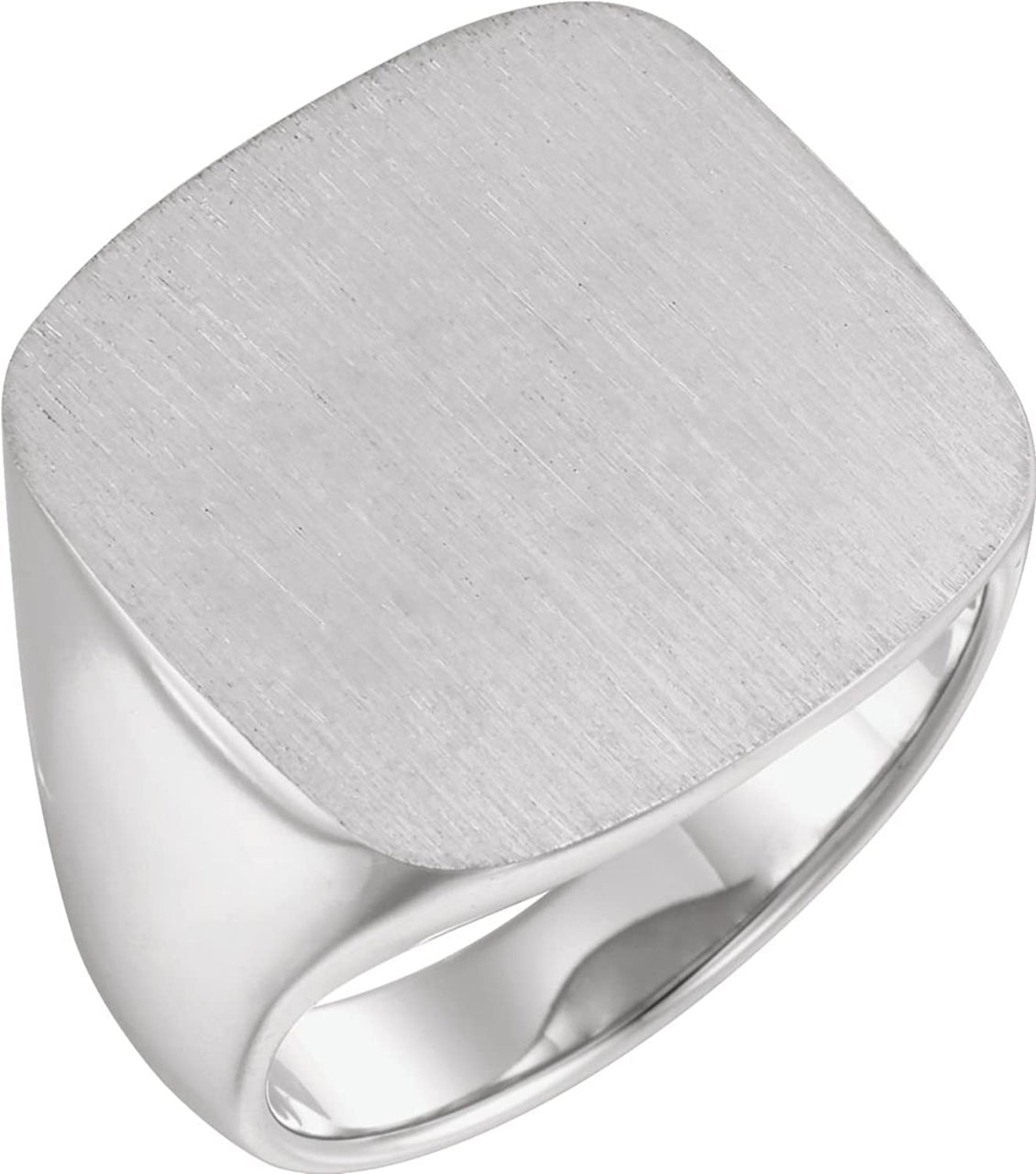 Men's Closed Back Signet Ring, Sterling Silver (20mm) Size 9.25