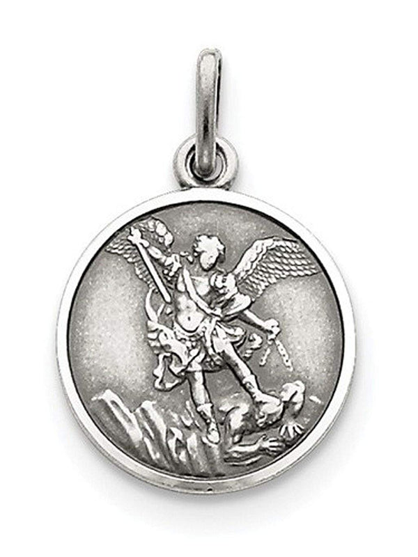 Sterling Silver Antiqued First Holy Communion Medal Charm Pendant (25X16 MM)