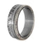 Gibeon Meteorite, Deer Antler 7mm Comfort-Fit Matte Titanium Wedding Band