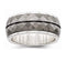 Edward Mirell Sterling Silver and Black Titanium Inlay Black Stripe 10mm Wedding Band