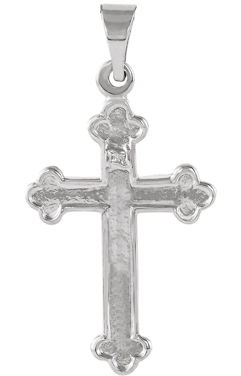 Botonee Cross Rhodium-Plated 14k White Gold Pendant (18.50X12.50 MM)