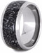 Black and White Mokume 10mm Comfort-Fit Titanium Wedding Band