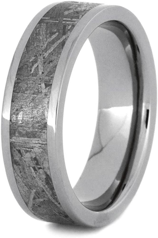 Gibeon Meteorite 6mm Titanium Comfort-Fit Wedding Band, Size 11.25