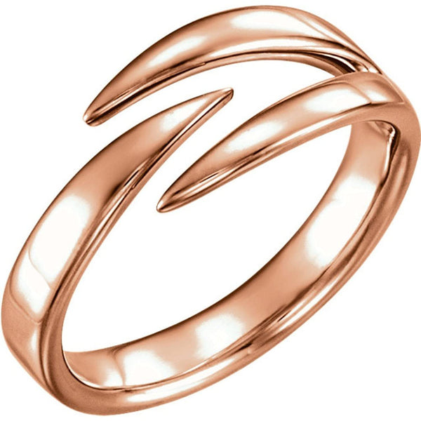 Negative Space Ring, 14k Rose Gold, Size 7.25