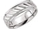 Grooved Comfort Fit 6.75mm 14k White Gold Milgrain Band, Size 8