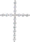 Platinum Diamond Cross Pendant (1 Ctw, G-H Color, I1 Clarity)