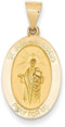 14k Yellow Gold St. Jude Thaddeus Medal Pendant (22X14MM)