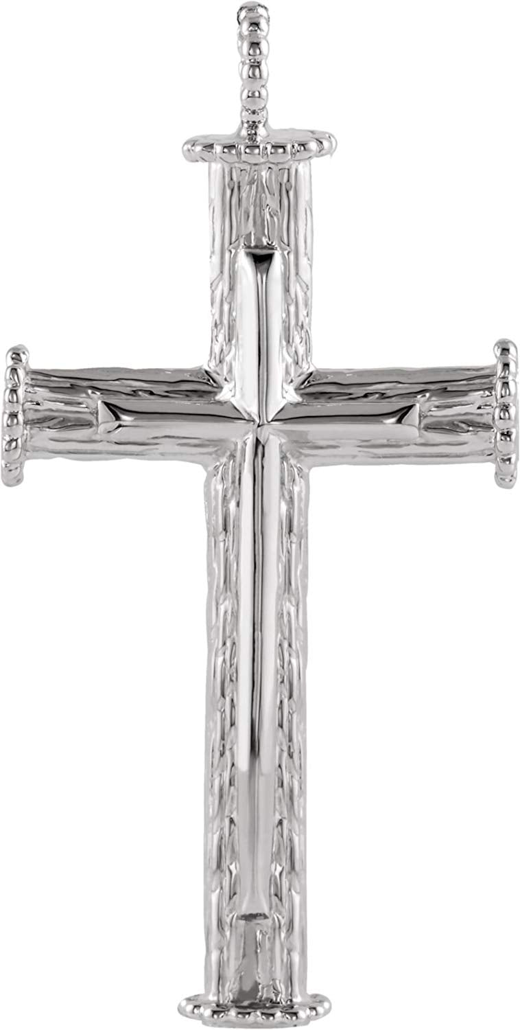 Rugged Capital Cross Sterling Silver Pendant