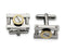 Yellow IP-Plated Stainless Steel Rectangle Cuff Links, 11X19MM