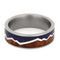 Redwood Mountains, Lapis Blue Sky, Sterling Silver 7mm Comfort-Fit Matte Titanium Wedding Band